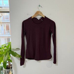 Standard James Perse Purple Long Sleeve Tee Size 0